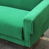 Mid-century Italian emerald green sofa