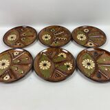 6 compartmentalized sandstone plates