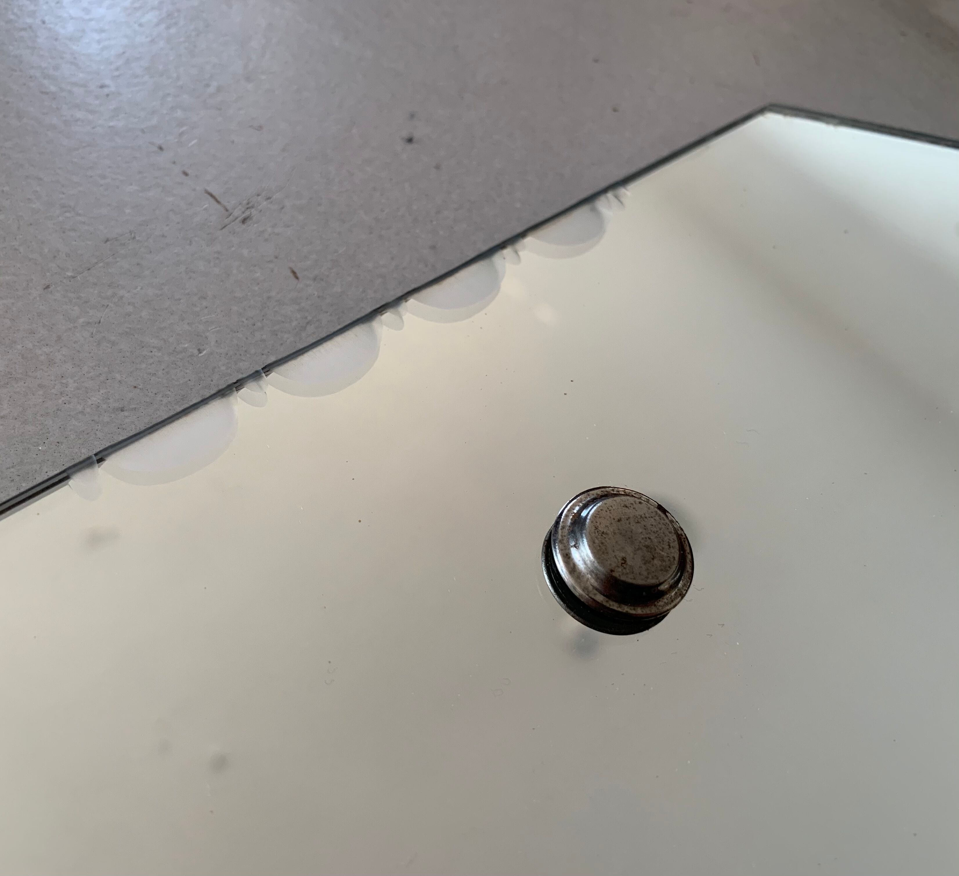 Old beveled wall mirror