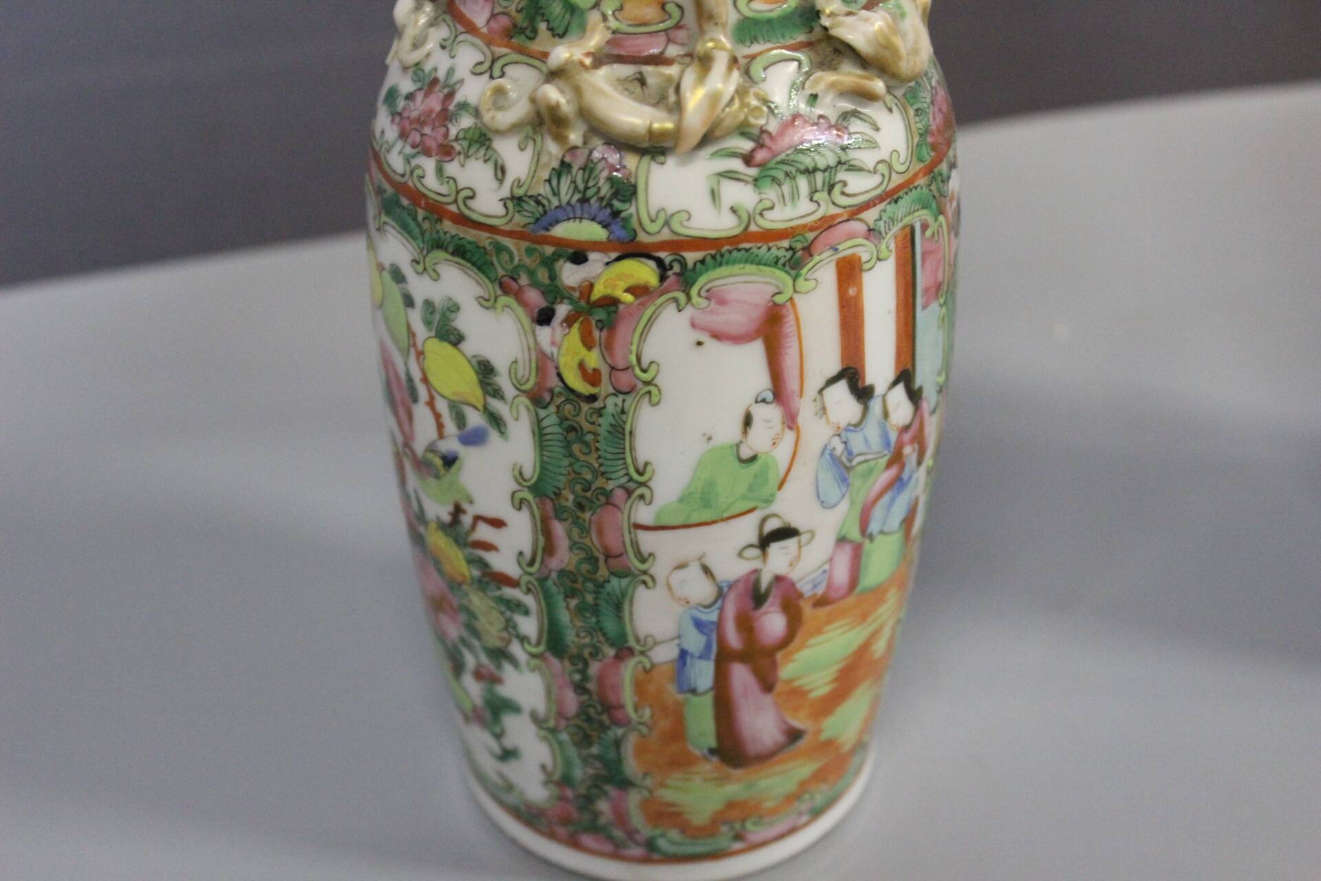 Pair of Canton Porcelain Vases, China circa 1900