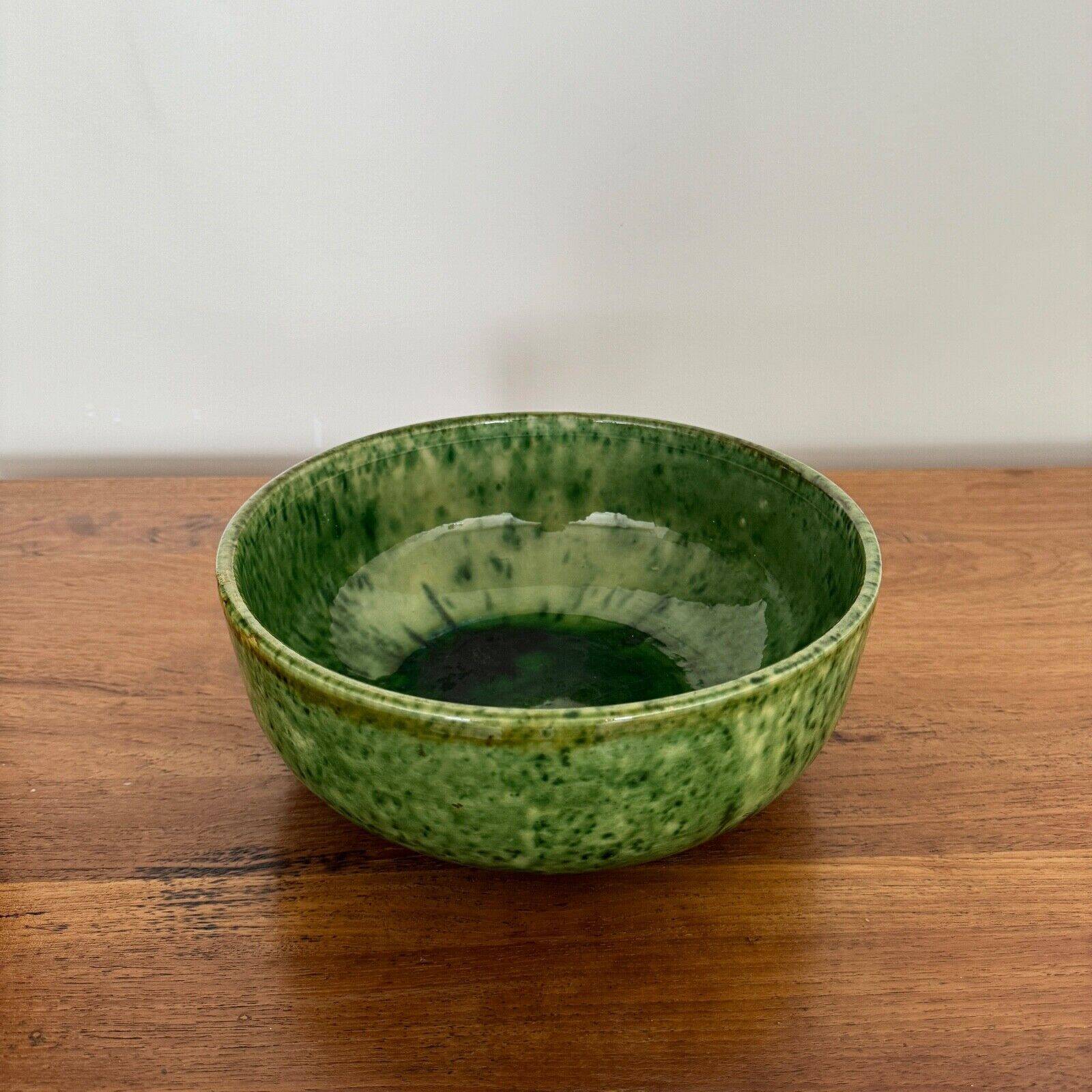 Ceramic from Vallauris France green salad bowl
