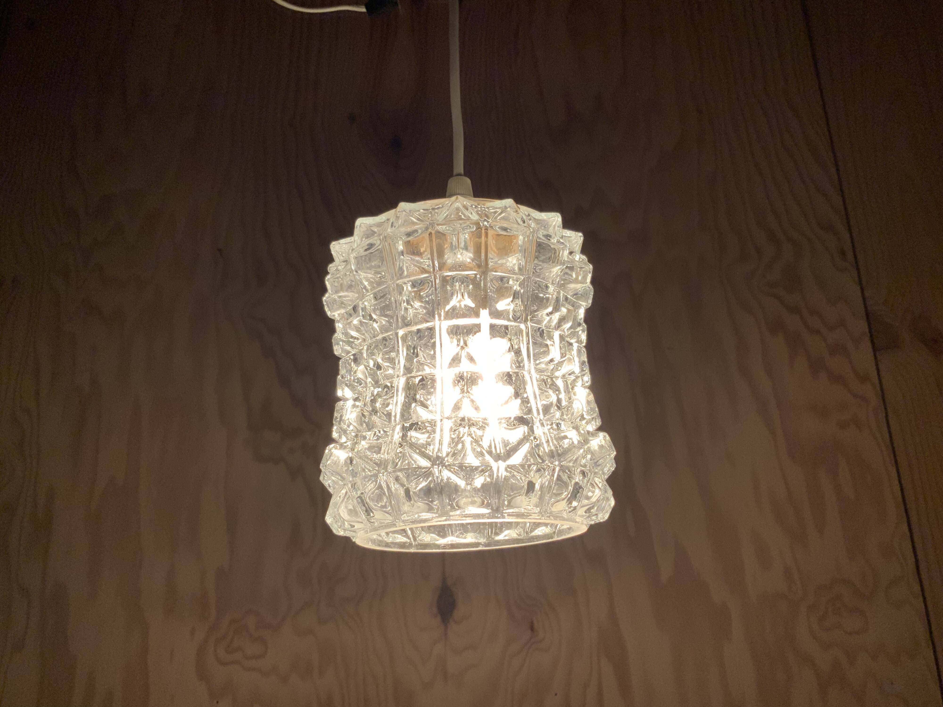 Vintage glass pendant lamp