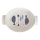 Stylized fish dish