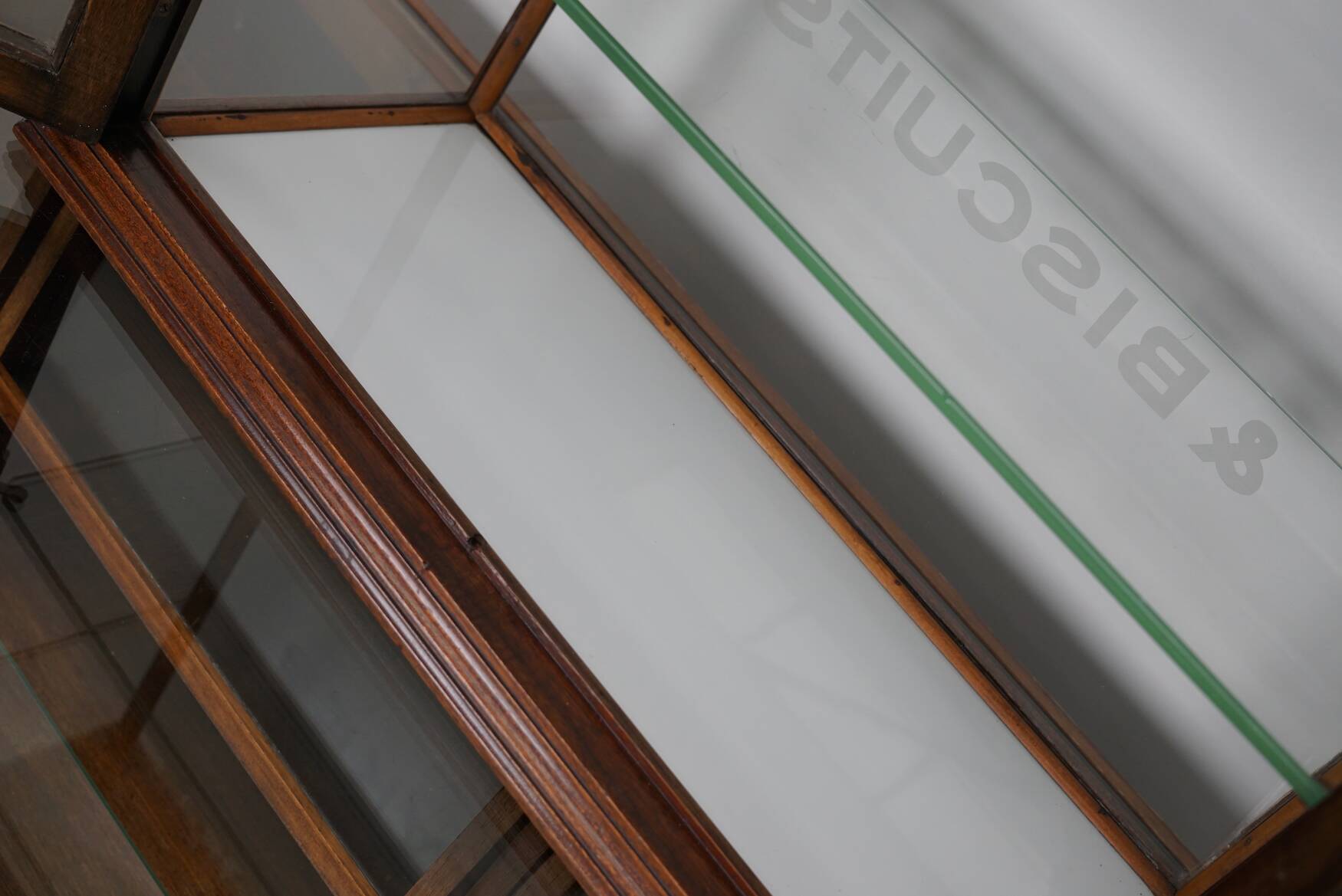 Mahogany Counter Top Cake & Biscuits Shop Display Cabinet, circa 1900