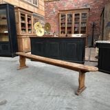 Large solid elm farmhouse bench