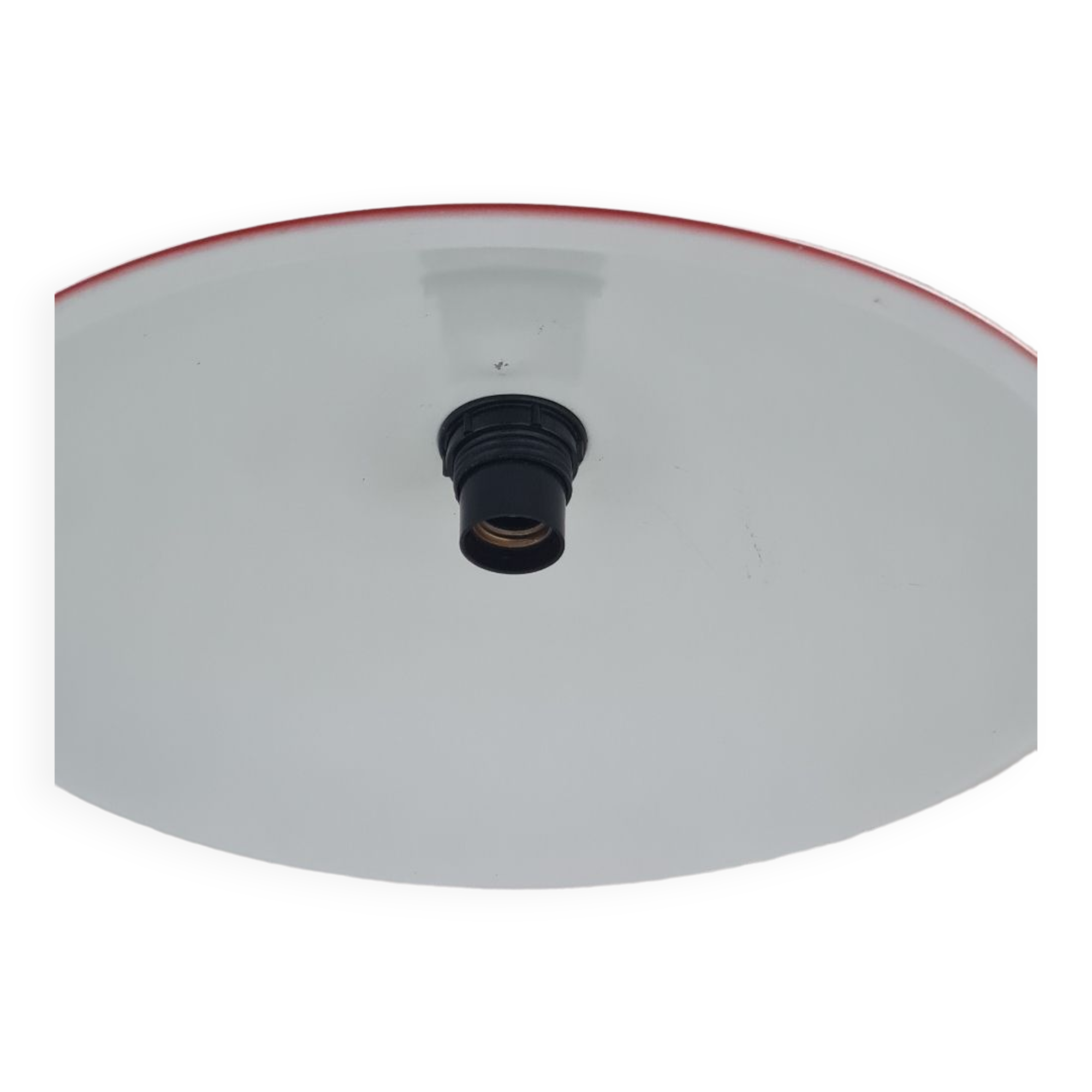 Enamelled sheet metal pendant light