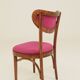Vintage chair natural raspberry wool bentwood 1960