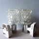 Pair of chrome and glass the 1970s Targetti