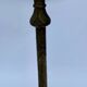 Oriental brass lamppost severe late 19th beautiful patina