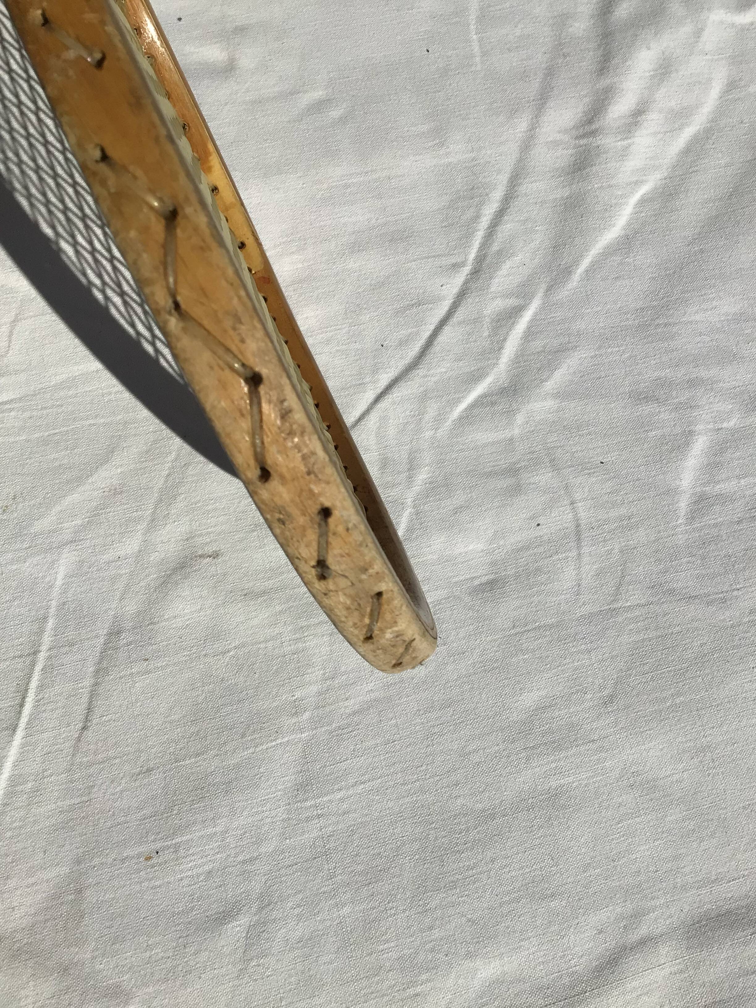 Smasher wooden tennis racket