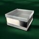 Lucite & chromed vanity box Gabriella Crespi style, Italy, 1970s