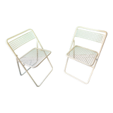 Series of 2 folding chairs signed Ému Italien