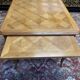 Louis XV style flat desk in blond mahogany