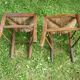 2 old Provençal-style straw chairs