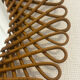 Vintage wicker art rattan mirror