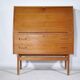 Danish Design Teak Secretary Desk 1960s Office Cabinet, Model 68,