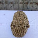 Raffia braid handle basket