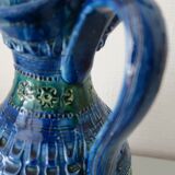 Bitossi Blue and Green Pitcher 26 cm Italy