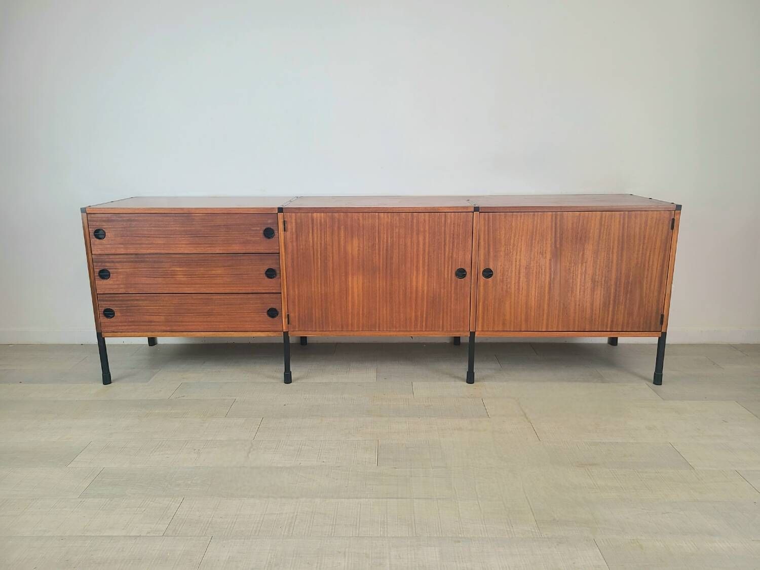 Vintage ARP Minvielle edition teak sideboard, Guariche design, 1960