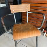 Old Mullca school chair with armrests