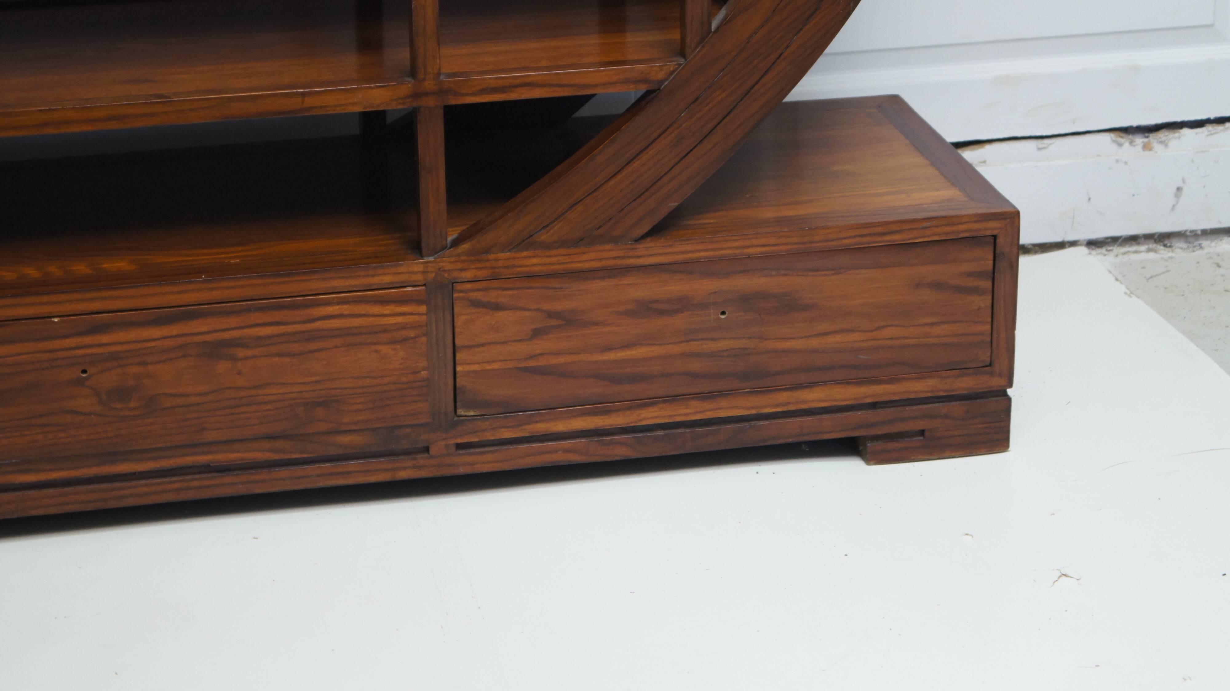 Bibliothèque en teck Asiatique vintage