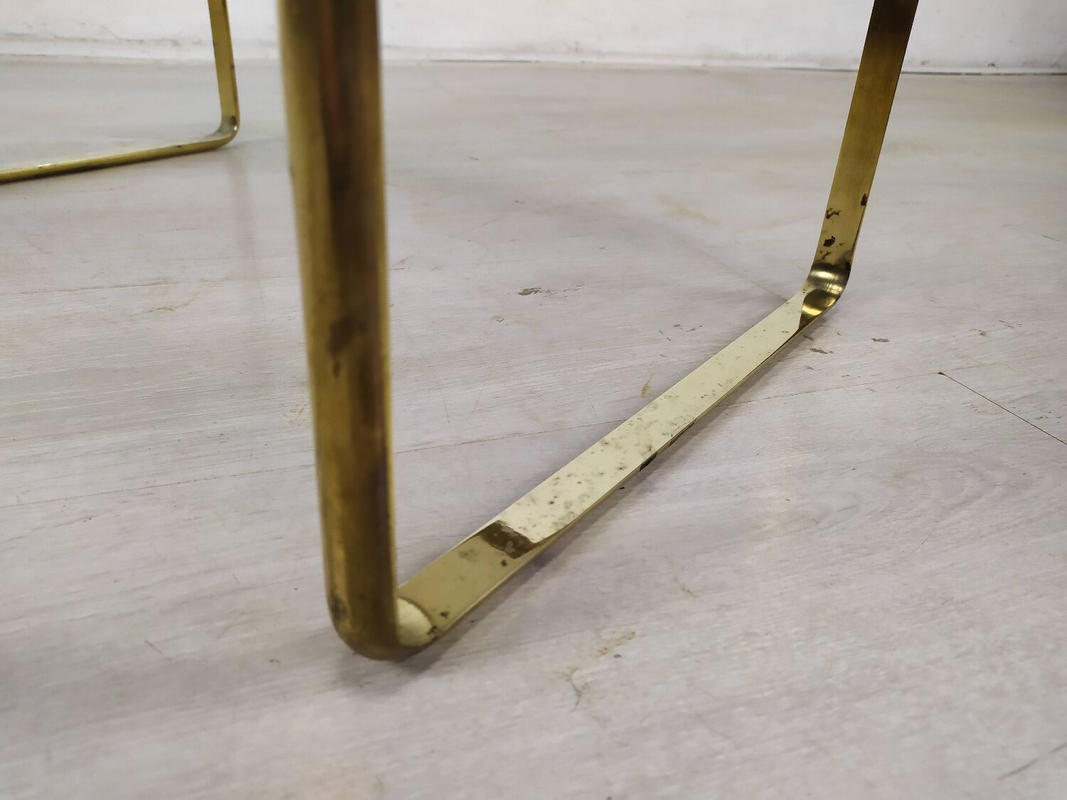 Golden sofa end table