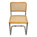 Chair in the B32 style, light wood and cane