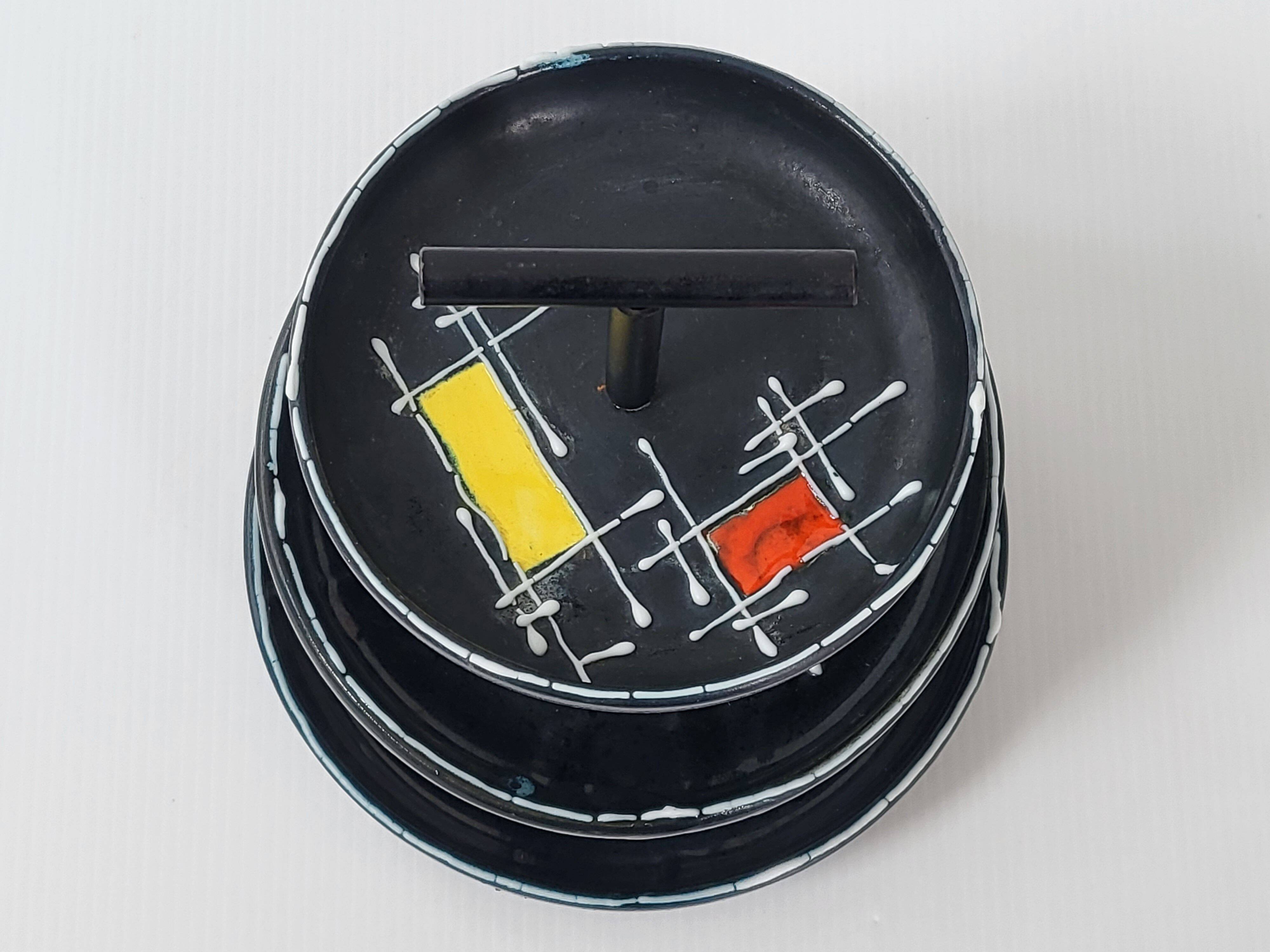 Vintage 1950 ceramic aperitif serving tray