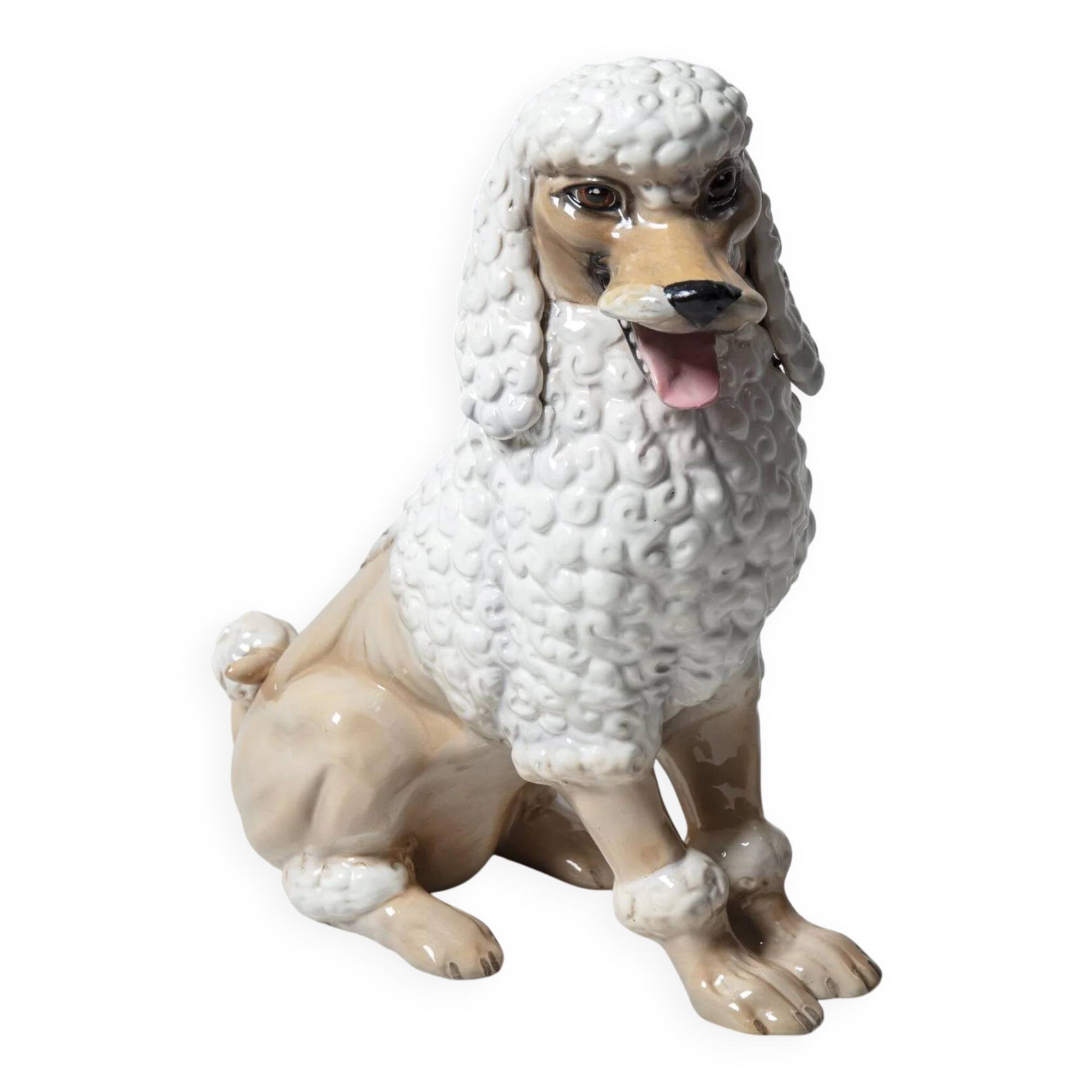 Caniche en céramique, Italie années 60