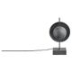 Oxidized metal table lamp, contemporary work.
