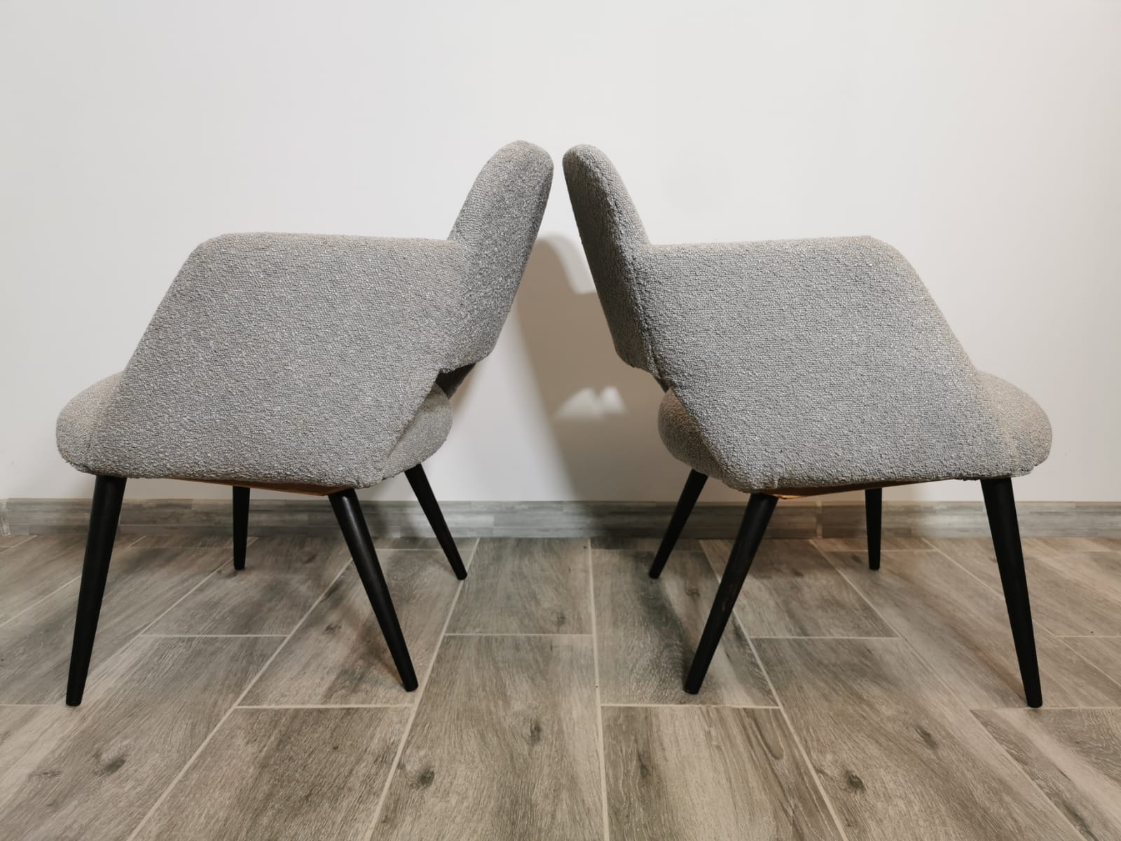 Mid-century restored pair of armchairs