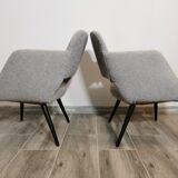 Mid-century restored pair of armchairs