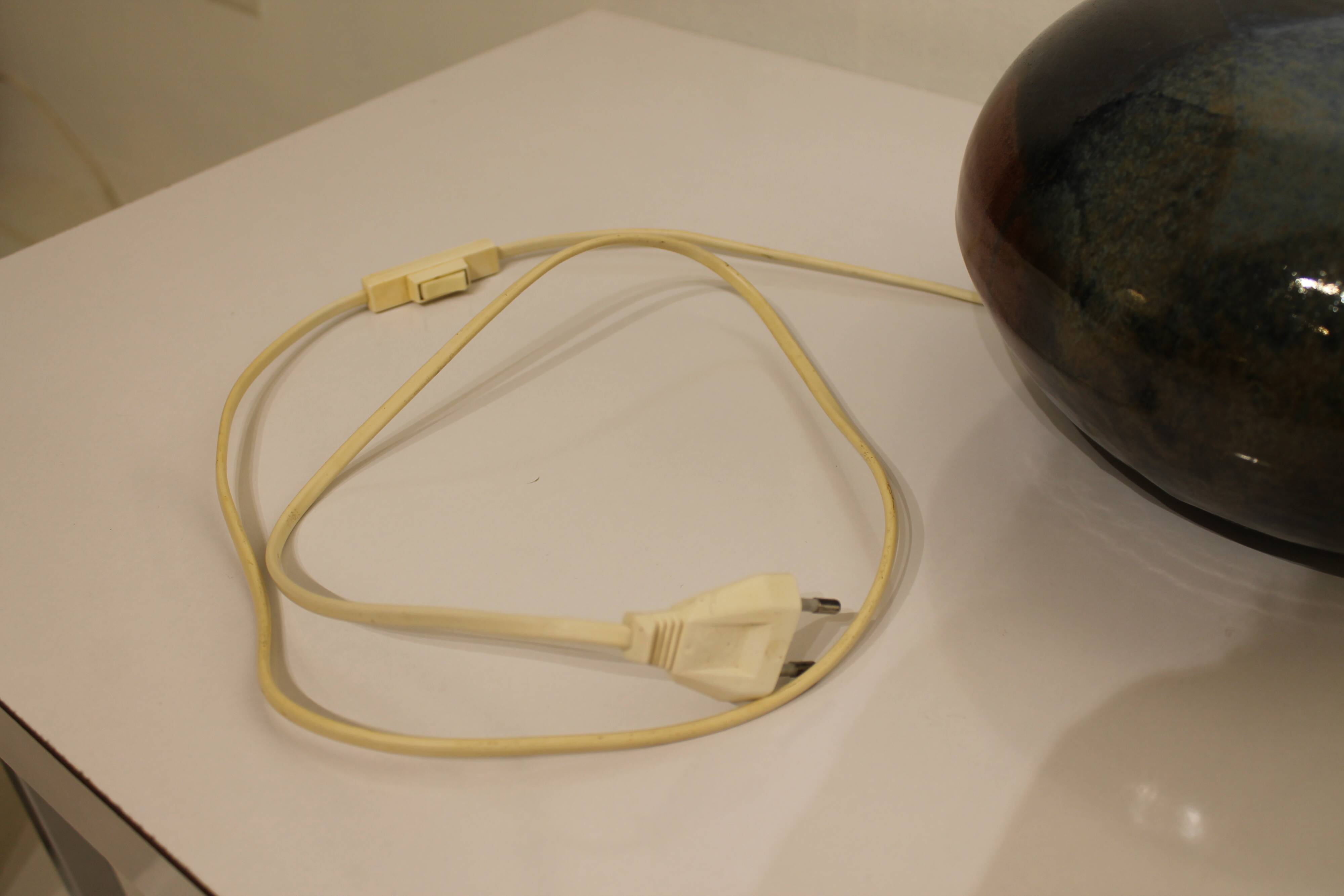 Vintage glazed ceramic lamp