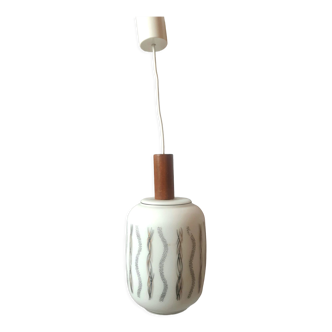 Vintage opaline pendant lamp