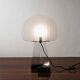 Lampada Da Tavolo Silhouette Design Table Lamp Marble & Glass 1980’s P