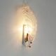 Pair of 80s Murano glass 'Foglio' wall lamps