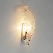 Pair of 80s Murano glass 'Foglio' wall lamps