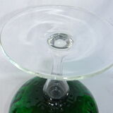 Vase Calice verre d'Empoli vert centre de table sur pied 38 cm coupe collection