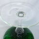 Vase Calice verre d'Empoli vert centre de table sur pied 38 cm coupe collection