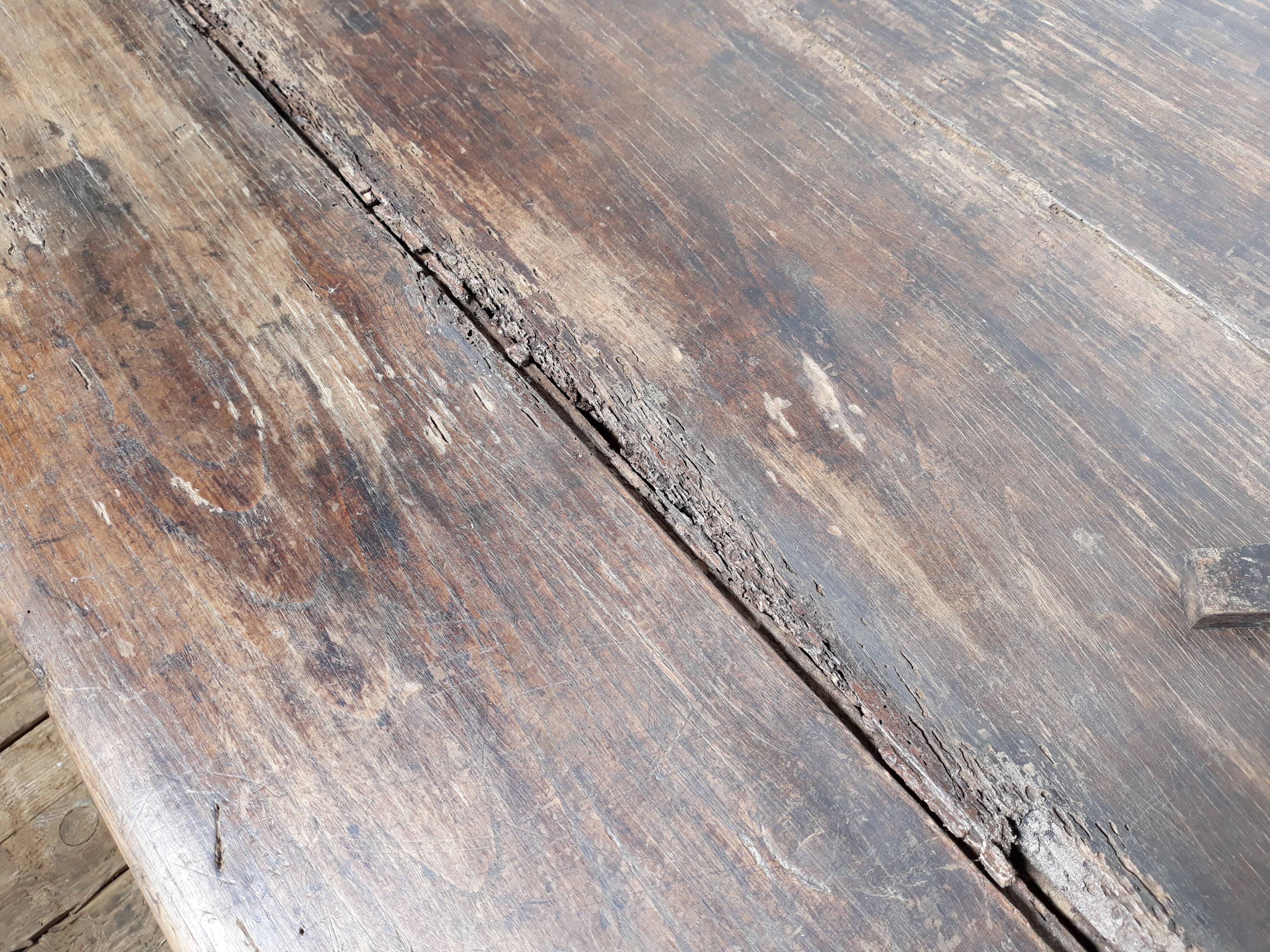 Church bench wooden chest 18th