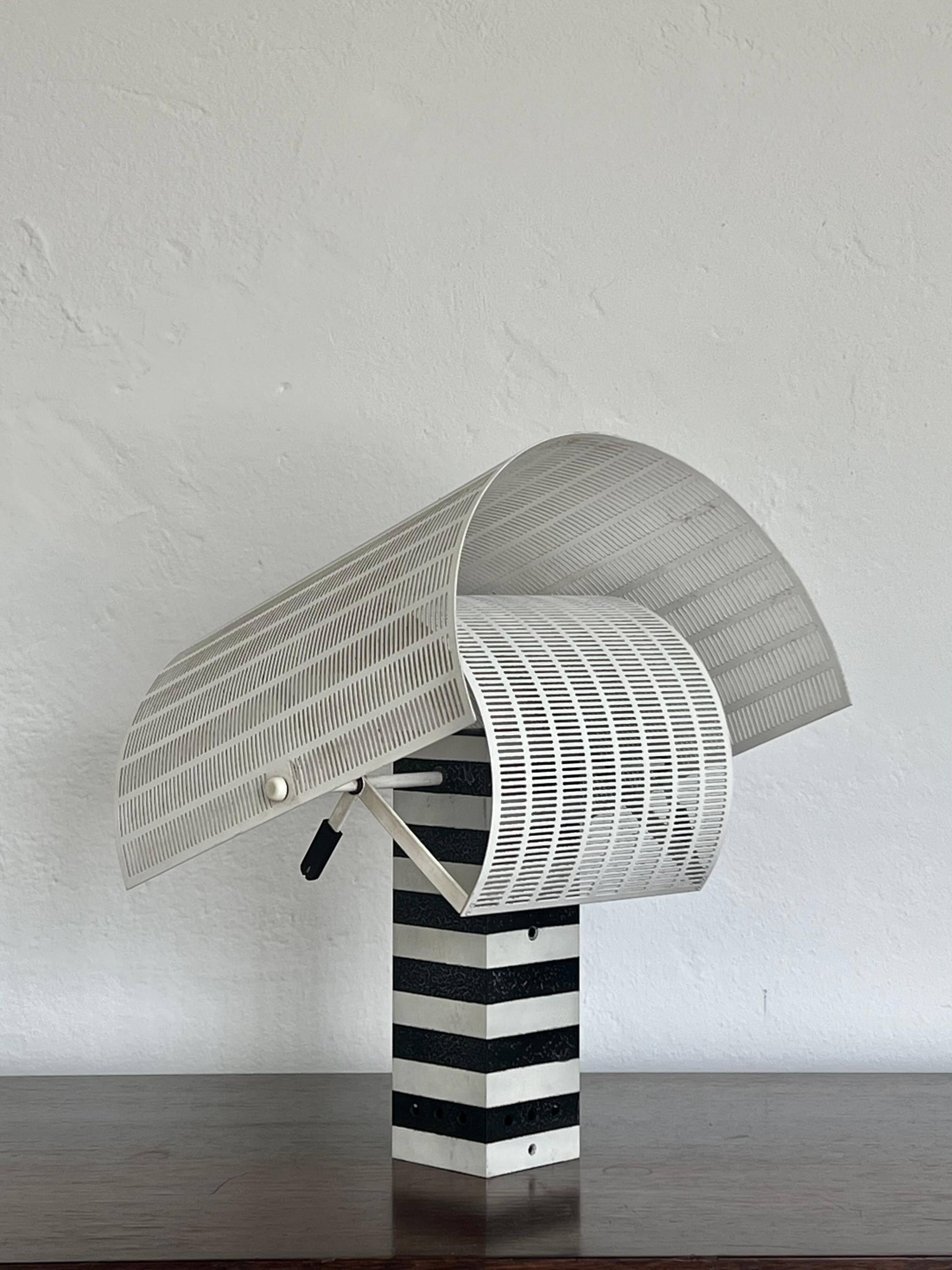 Postmodern Vintage Black White wall Lamp Shogun Mario Botta Artemide 1986 Italy