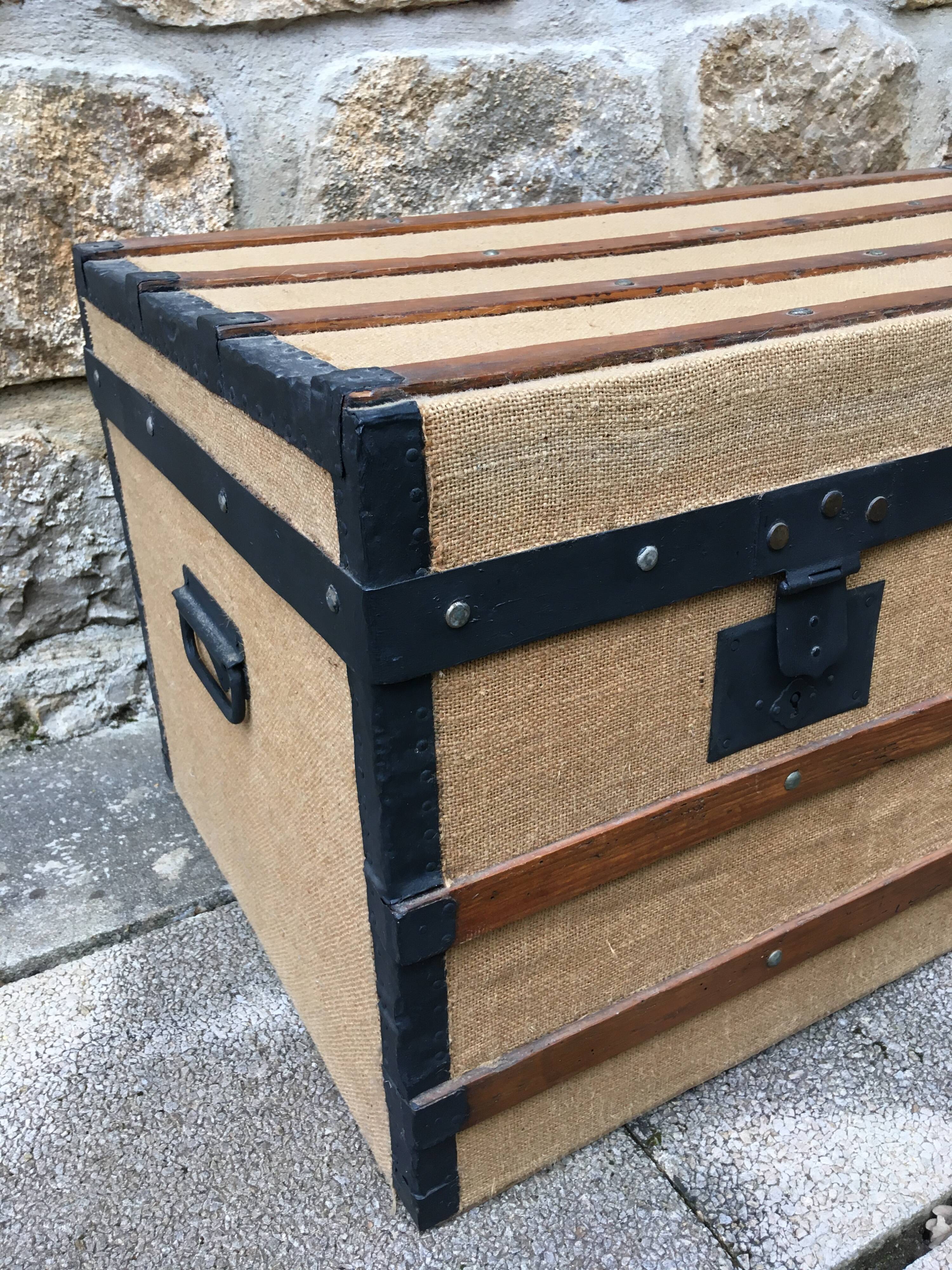 19th-century travel trunk