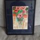Old painting representing a bouquet of flowers