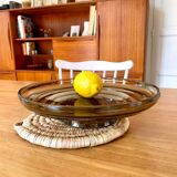 Vintage smoked glass bowl