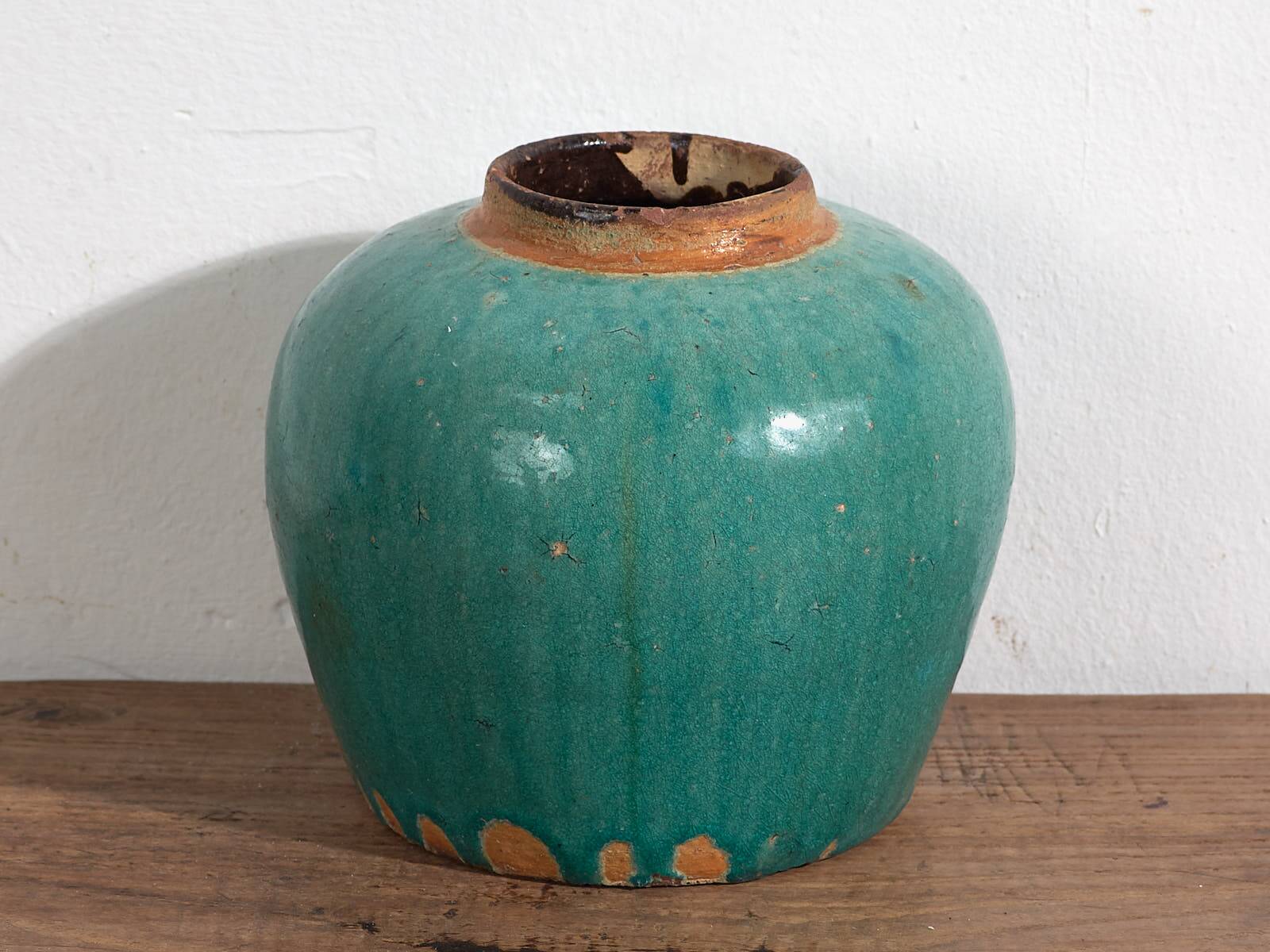 Antique turquoise green vase (circa 1820) #44