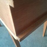 Vintage wooden compass foot bedside table