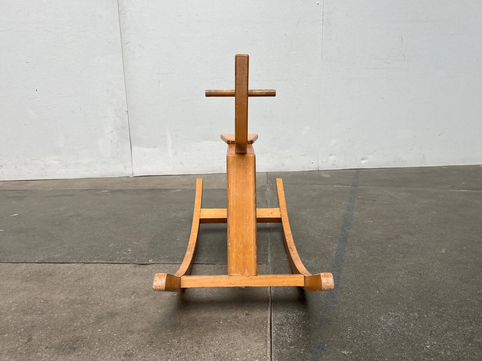 Mid-century wooden rocking horse, 1960s