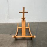 Mid-century wooden rocking horse, 1960s