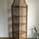 Large rattan corner shelf in Emmanuelle style