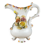 Vintage Italian ceramic pitcher from the mid-20th century by Bassano, 1970s.